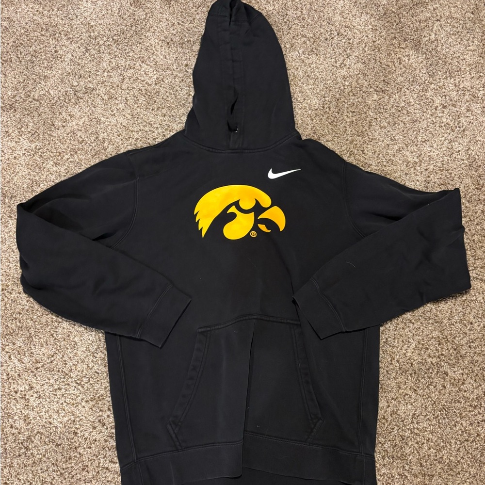 Nike Black Hoodie with Yellow Emblem